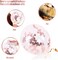 Pink White Balloons Garland Arch Kit 104 PCS Metallic Pink Gold Confetti Latex Balloons for Baby Girl Shower Birthday Wedding Anniversary Bachelorette Party Decorations